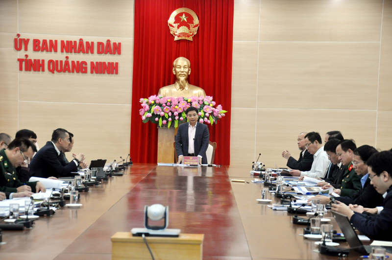 Đồng chí Nguyễn Văn Thắng, Phó Bí thư Tỉnh uỷ, Chủ tịch UBND tỉnh, phát biểu kết luận buổi làm việc.